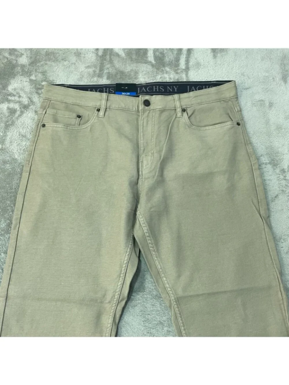 NWT Jachs NY 5-Pocket Men's 36x29 Tan Straight Fit Pants Stretch Fabric